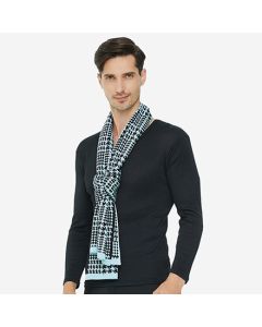 AS042 - Houndstooth Plaid Patterned Shawl
