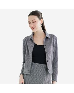 OC060 - Houndstooth Button Jacket
